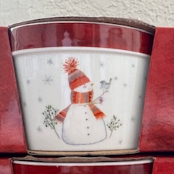 Set 4 Ramekins for Holidays - 4 Snowmen designs - Fine Porcelain - BNIB - Picture 3 of 8